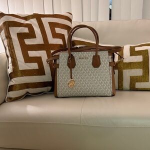Michael Kors Tan and Cream Satchel